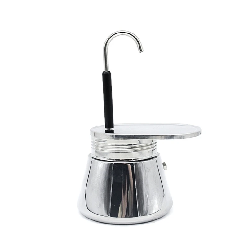 Outdoor Camping Brewed Coffee Pot Classic Espresso Coffee Maker Portable Single Tube Stovetop Moka Pot Use on Stove