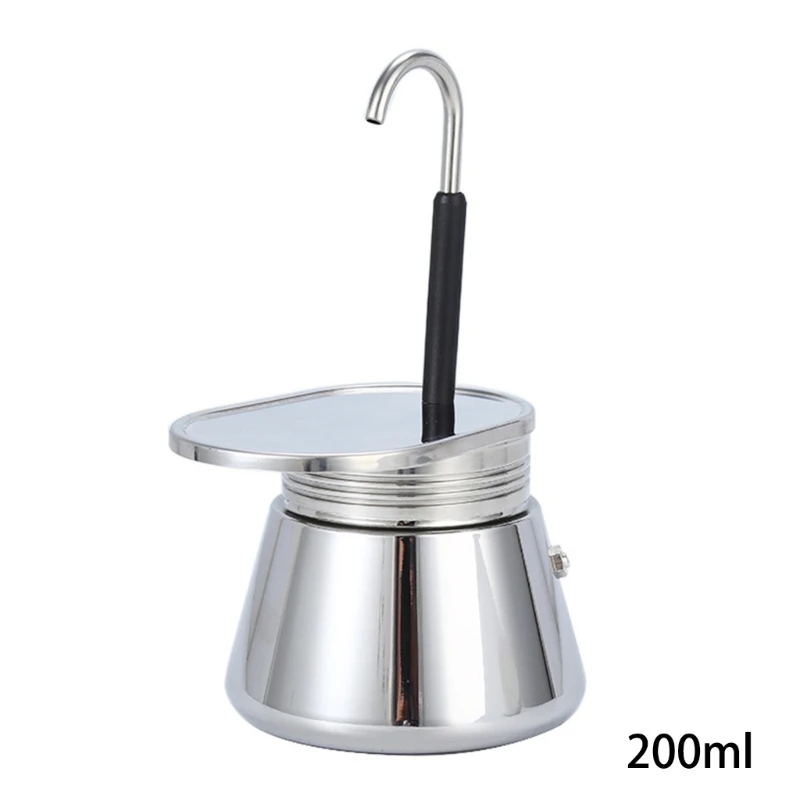 Outdoor Camping Brewed Coffee Pot Classic Espresso Coffee Maker Portable Single Tube Stovetop Moka Pot Use on Stove