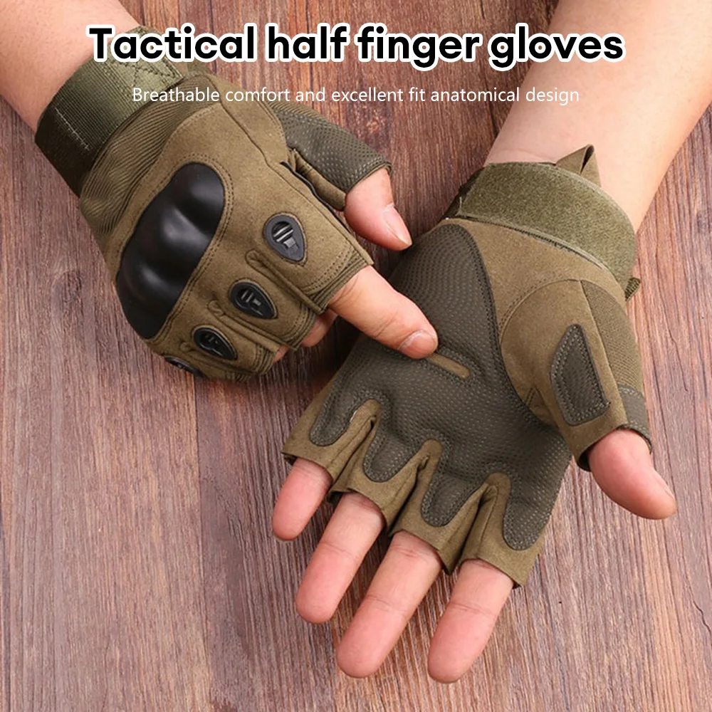 Half Finger Men's Gloves Outdoor Military Tactical Gloves Sports Shooting Hunting Airsoft Motorcycle Cycling Gloves