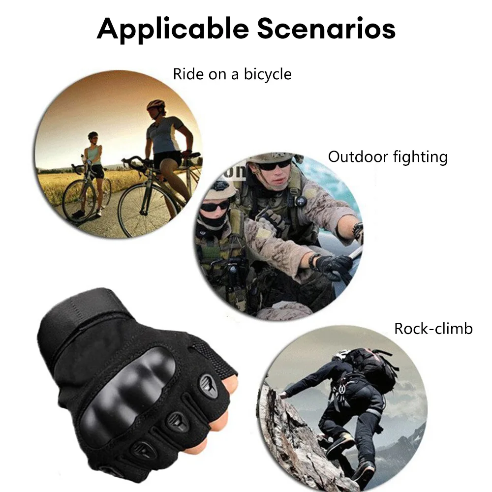 Half Finger Men's Gloves Outdoor Military Tactical Gloves Sports Shooting Hunting Airsoft Motorcycle Cycling Gloves