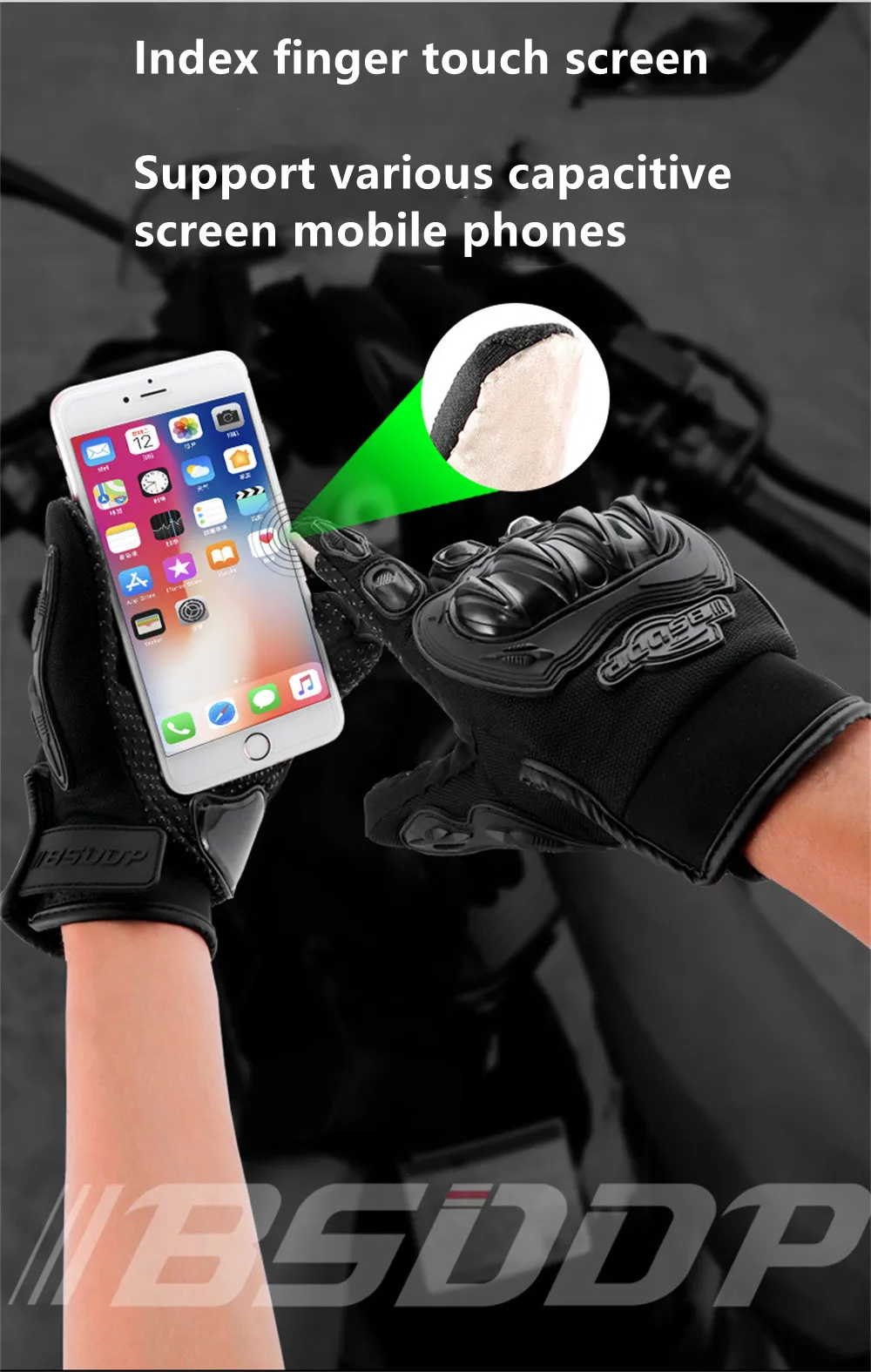 Summer Motorcycle Gloves Breathable Full Finger Guantes Luvas Outdoor Sports Protection Waterproof Racing Riding Accessories